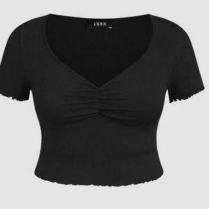 V-neck crop top